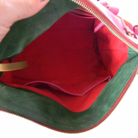 DOONEY & BOURKE FLORENTINE SATCHEL VIOLET (RARE HTF) 12"ACROSS SIZE - Picture 13 of 15